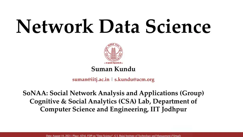 Network Data Science